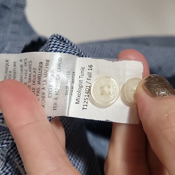 Toad & Co Mixologist Tunic Dress Size S Pockets Organic Cotton Long Sleeve Blue - Picture 7 of 11